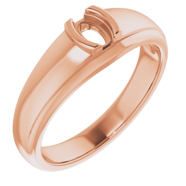 Solitaire Half Bezel Ring