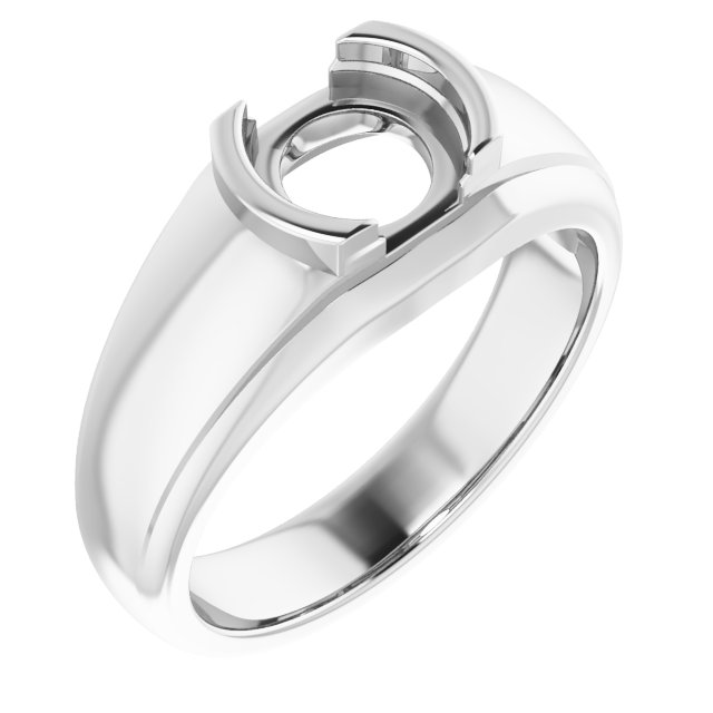Solitaire Half Bezel Ring