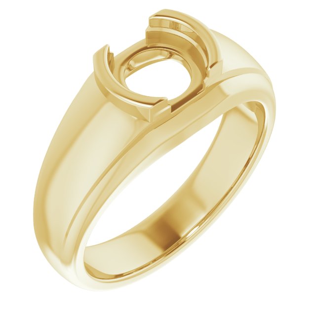 Solitaire Half Bezel Ring