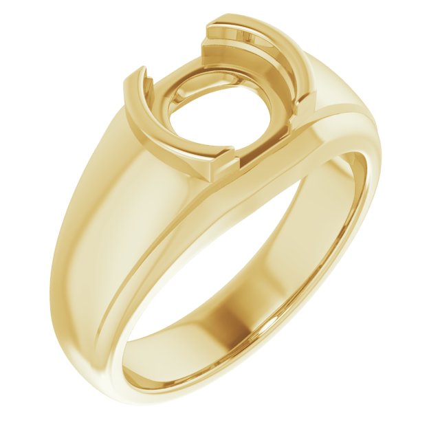 Solitaire Half Bezel Ring