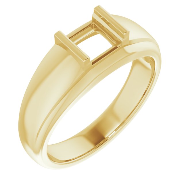 Solitaire Half Bezel Ring