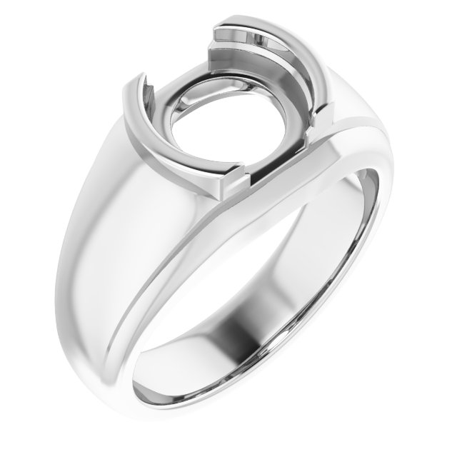 Solitaire Half Bezel Ring