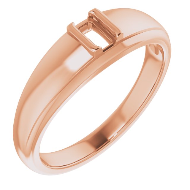 Solitaire Half Bezel Ring