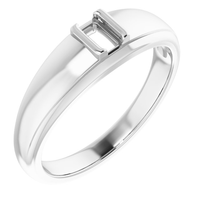 Solitaire Half Bezel Ring
