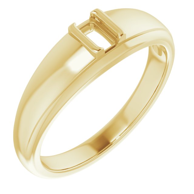 Solitaire Half Bezel Ring