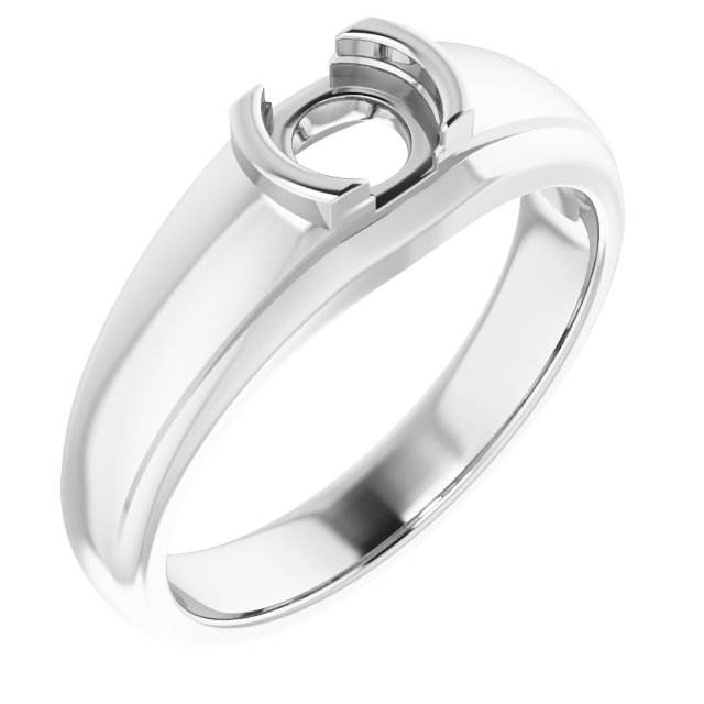 Solitaire Half Bezel Ring