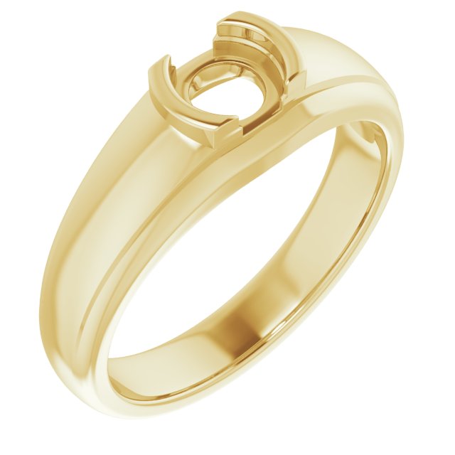 Solitaire Half Bezel Ring