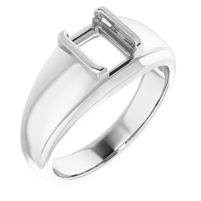 Solitaire Half Bezel Ring