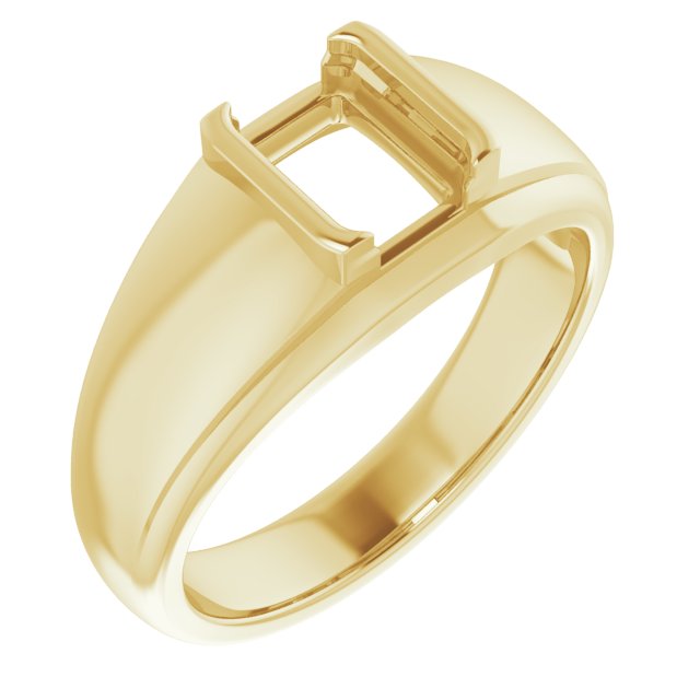 Solitaire Half Bezel Ring