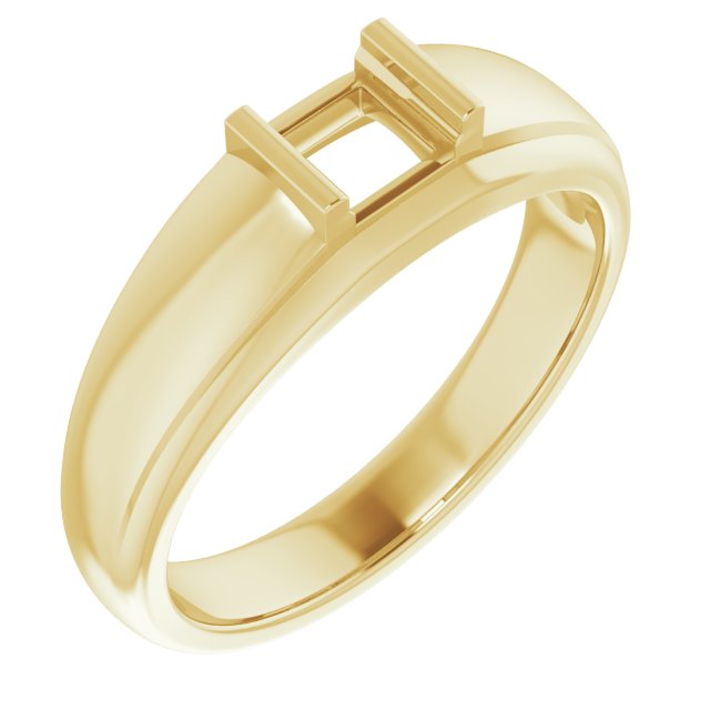 Solitaire Half Bezel Ring