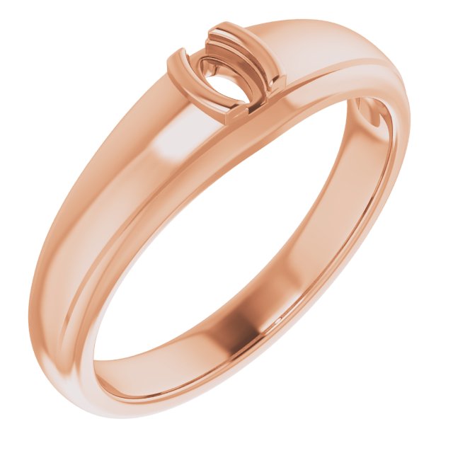 Solitaire Half Bezel Ring