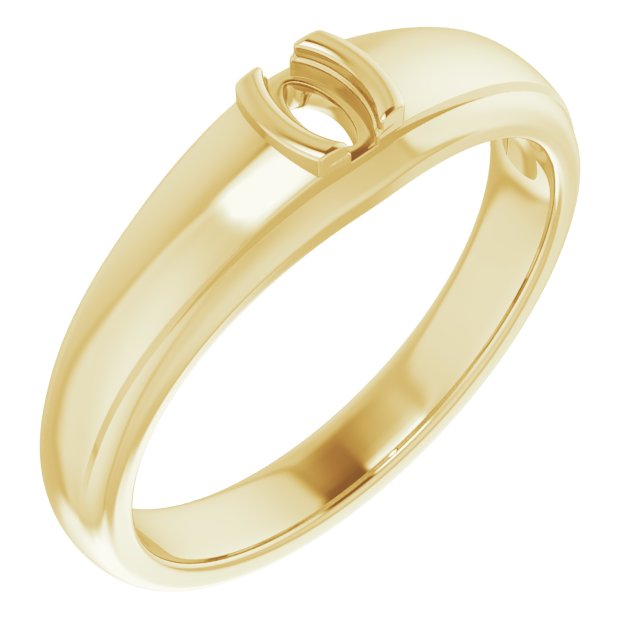 Solitaire Half Bezel Ring