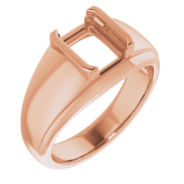 Solitaire Half Bezel Ring