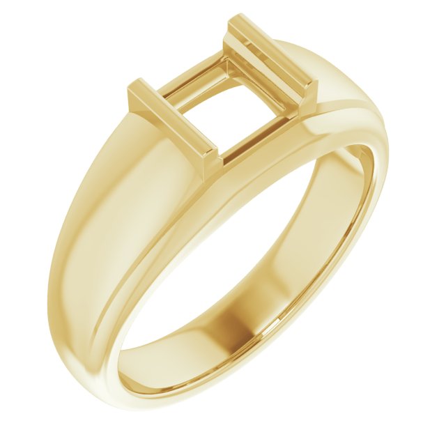 Solitaire Half Bezel Ring