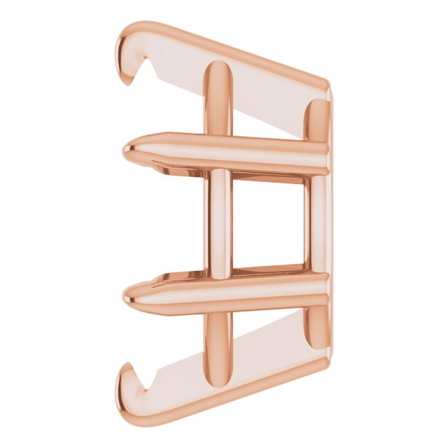 Pre-Notched Claw-Prong Earring Setting