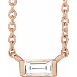 Solitaire Channel-Set Necklace or Center