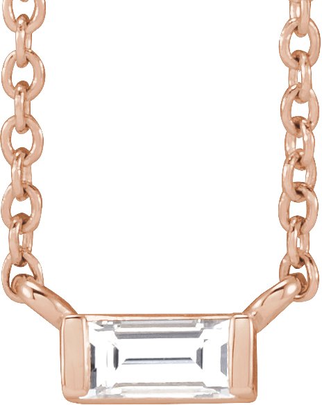 Solitaire Channel-Set Necklace or Center