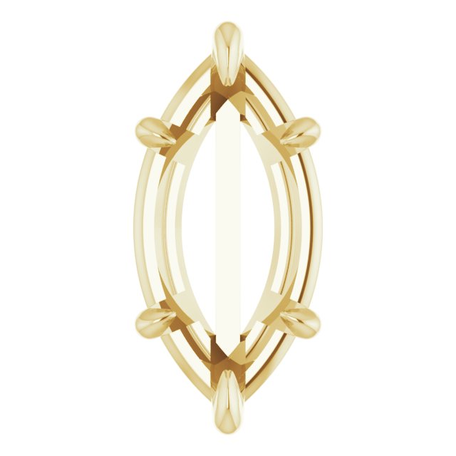 Pre-Notched Claw-Prong Earring Setting