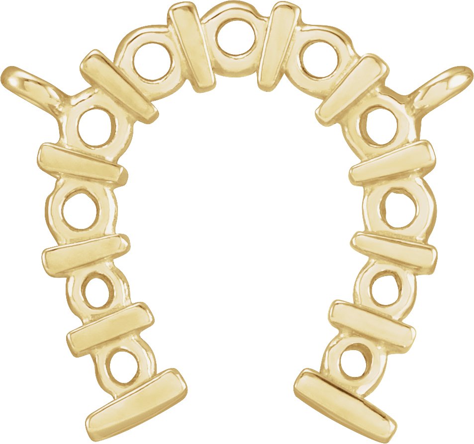 Accented Horseshoe Necklace Center