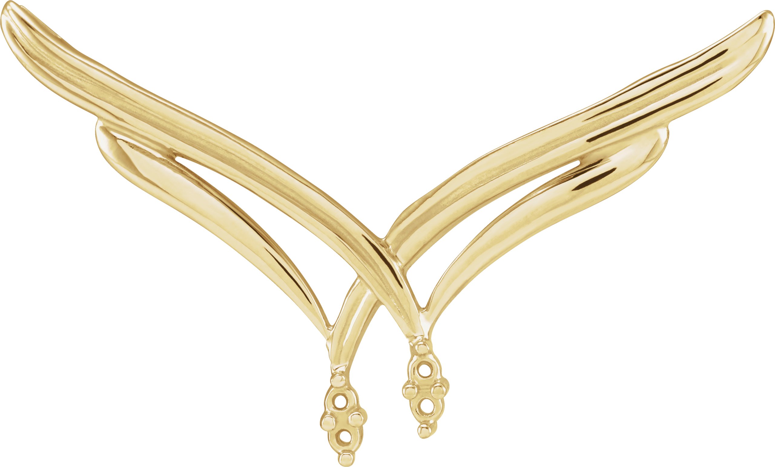 Accented V Necklace Center