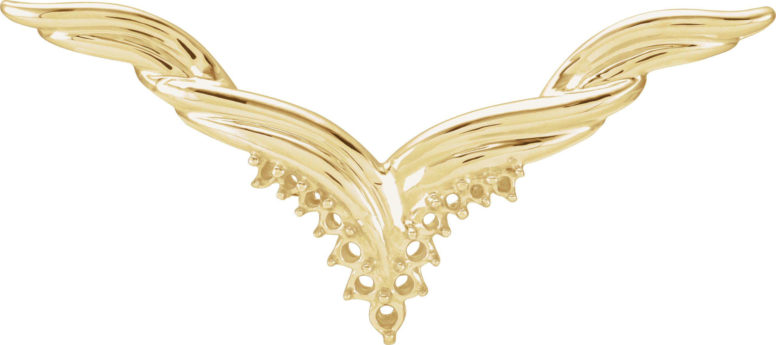 Accented "V" Necklace Center