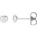 14K White .06 CTW Natural Diamond Domed Bezel-Set Earrings