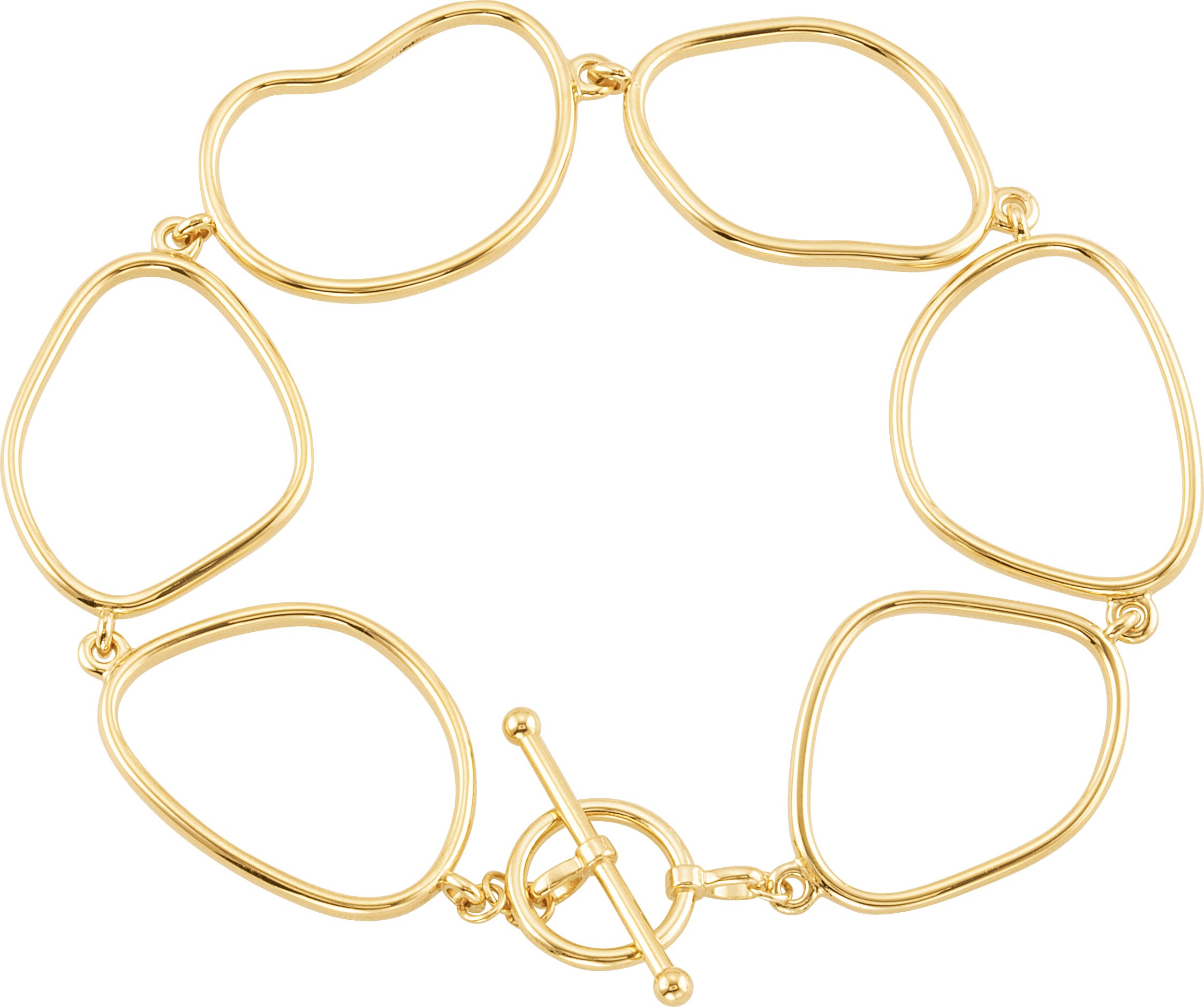 14K Yellow Open Silhouette 7.75" Bracelet