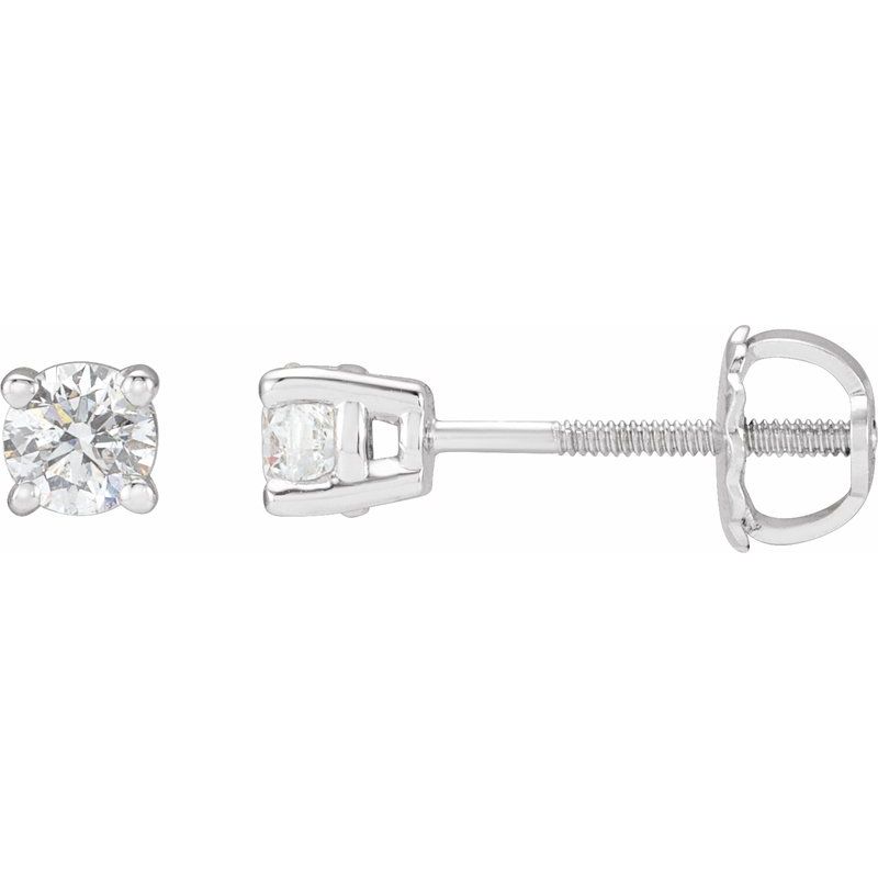 Round 4-Prong Stud Earrings