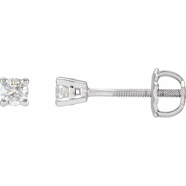 Platinum 1/4 CTW Natural Diamond Stud Earrings