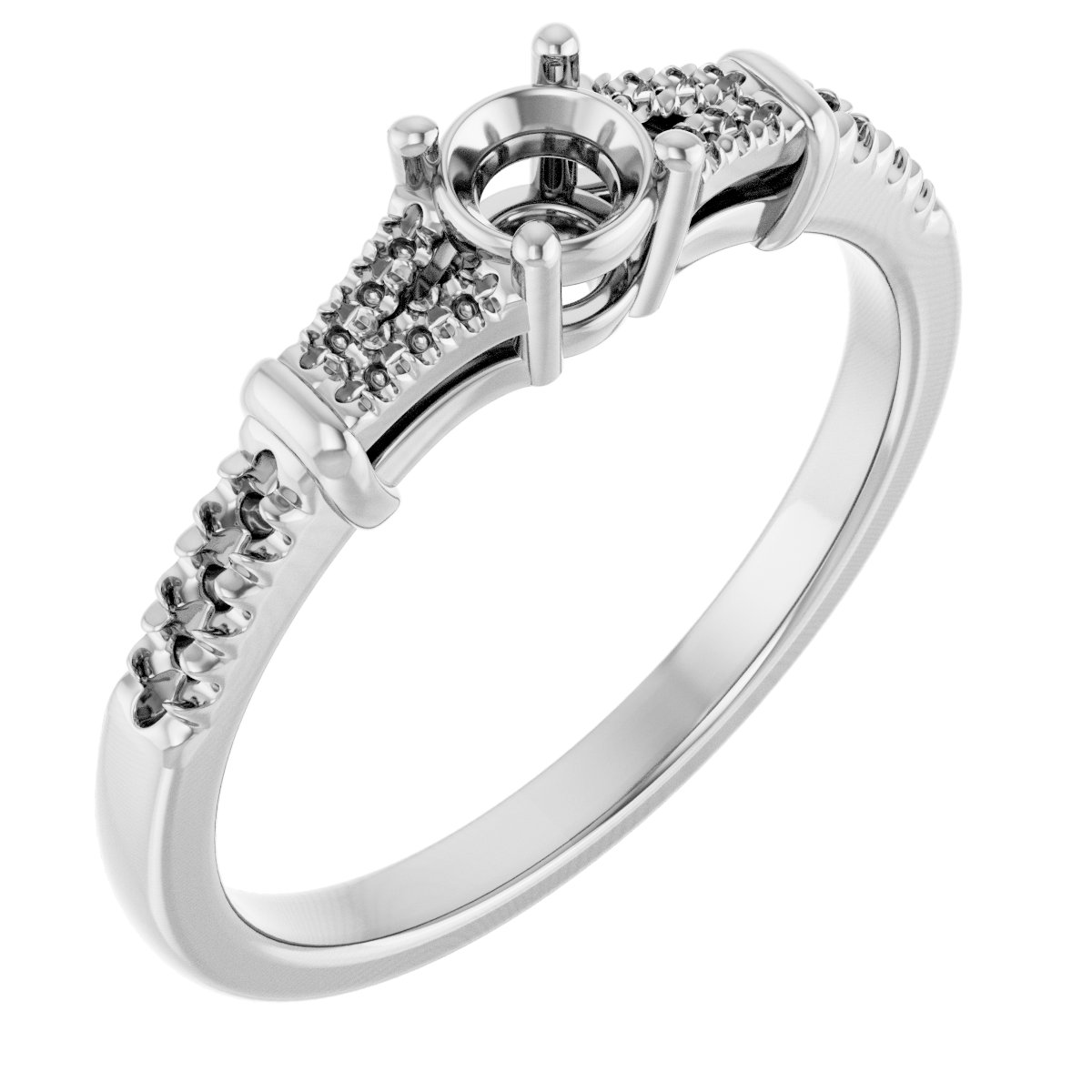 Accented Engagement Ring