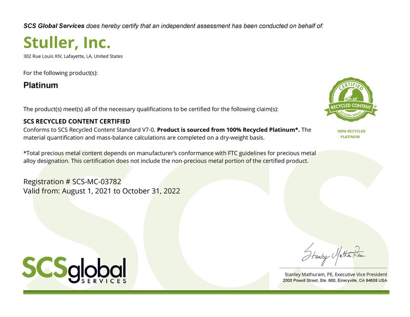 SCS Platinum Certificate