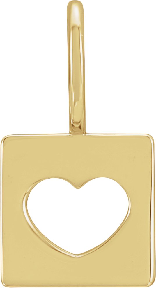 14K Yellow 14.97x8 mm Pierced Heart Charm or Pendant Ref 18873129