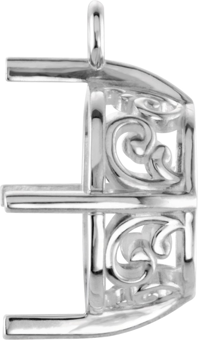 Cushion 4-Prong Basket Dangle
