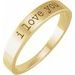 14K Yellow I Love You Stackable Ring