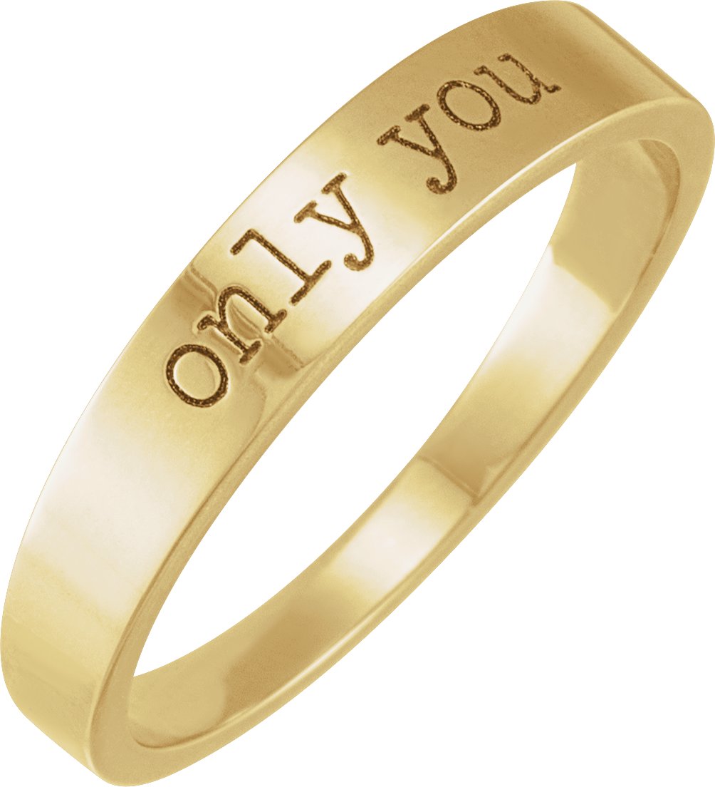 14K Yellow "Only You" Stackable Ring Size 6