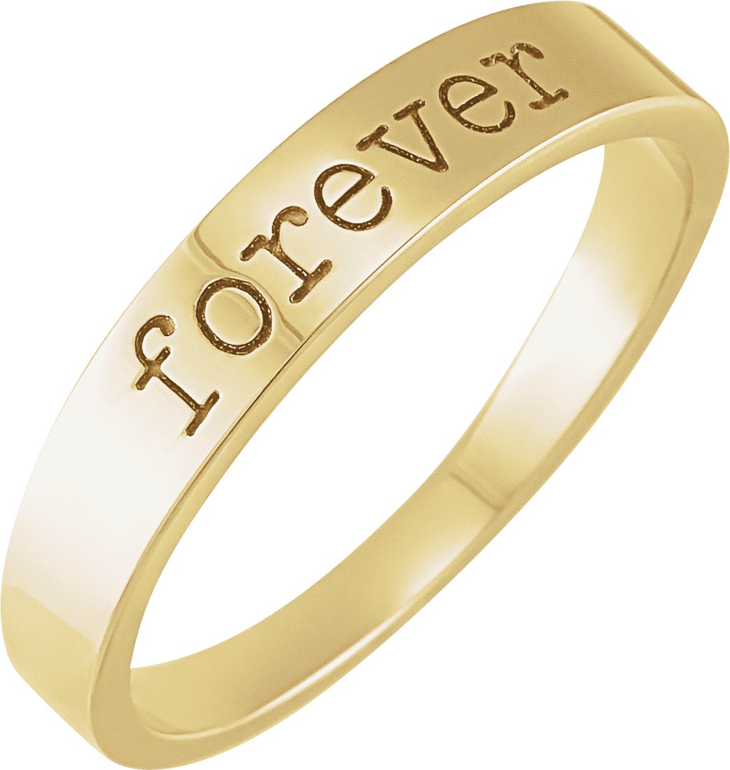 14K Yellow "Forever" Stackable Ring Size 6.5