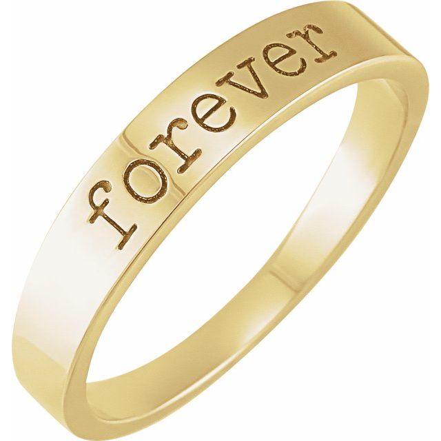 14K Yellow "Forever" Stackable Ring Size 6.5