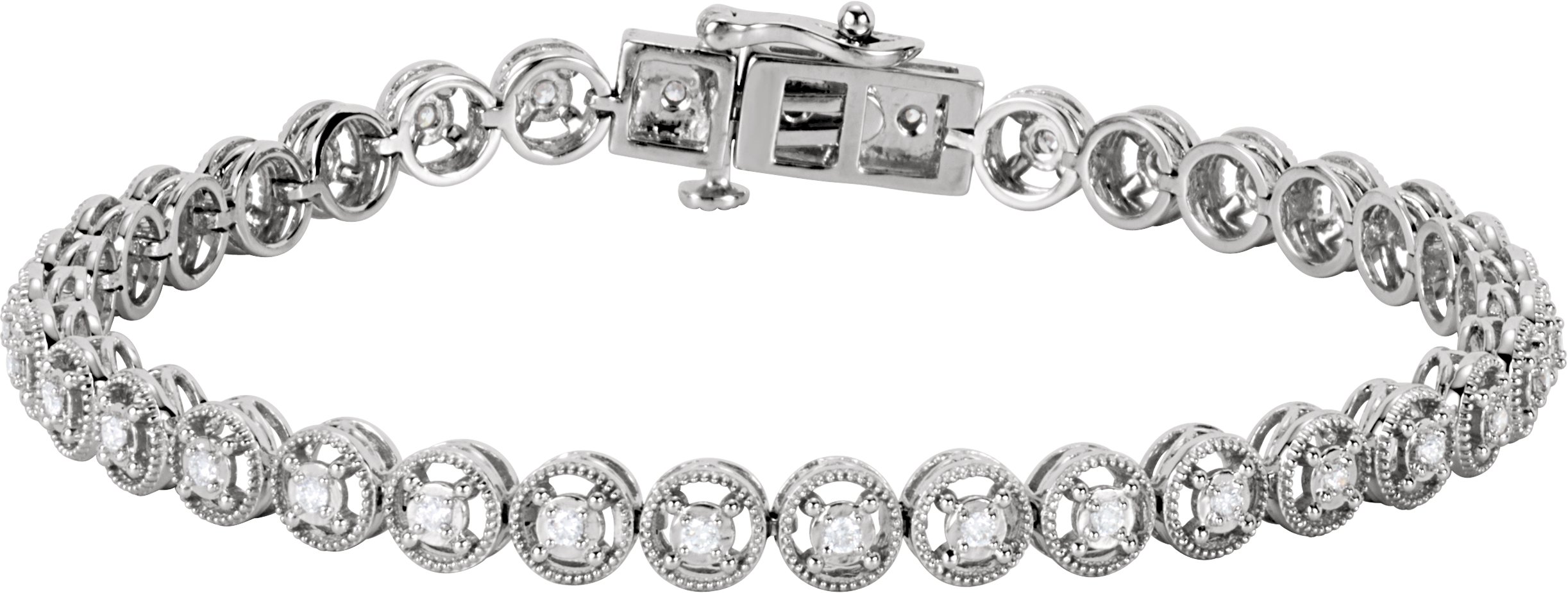 14K White Gold Diamond Tennis Bracelet (2 CTW)