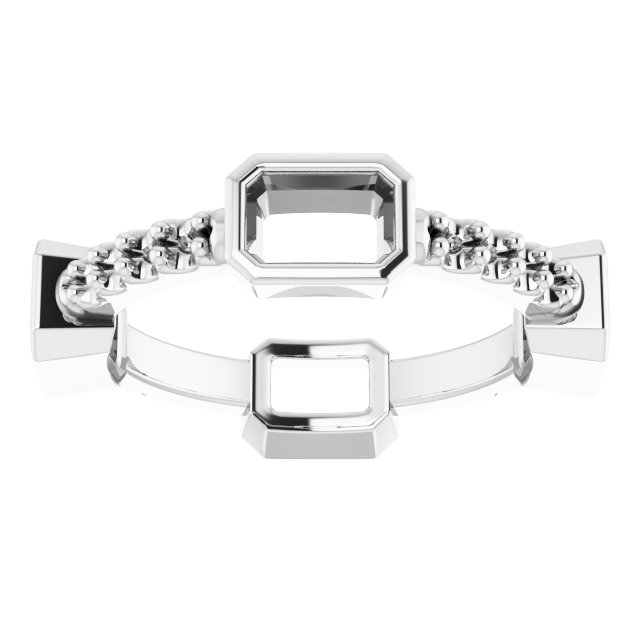 5x3 mm Emerald Eternity Band Mounting view 3