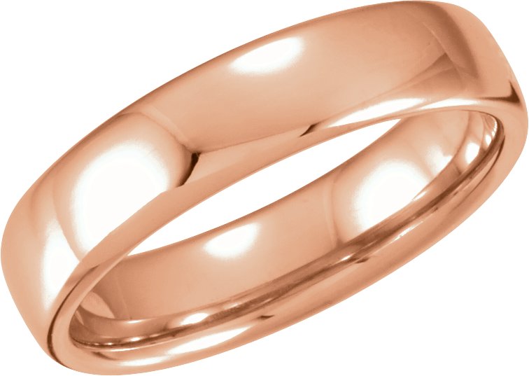 14K Rose 5.5 mm European Half Round Band Size 12 Ref 5565717