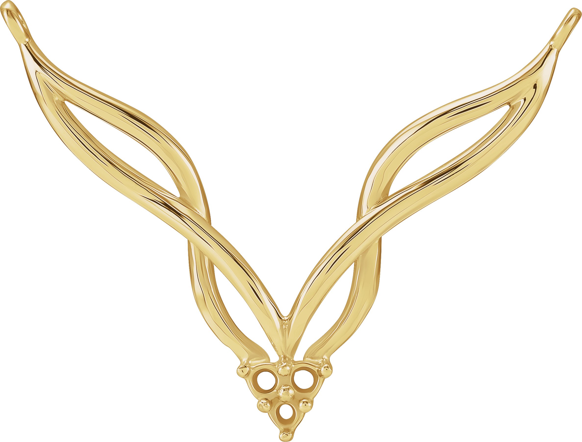 Accented "V" Necklace Center