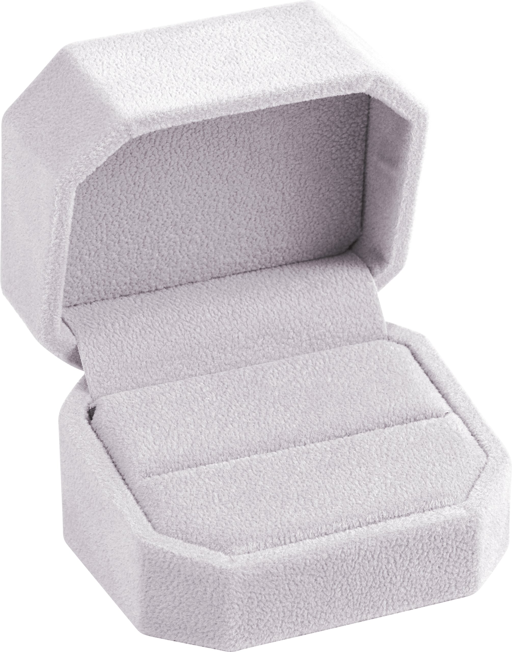 Clip Corner Collection Gray Suede Ring Boxes