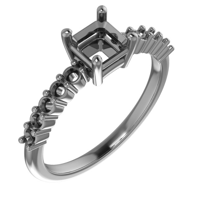 7.4 mm Round Engagement Ring Mounting