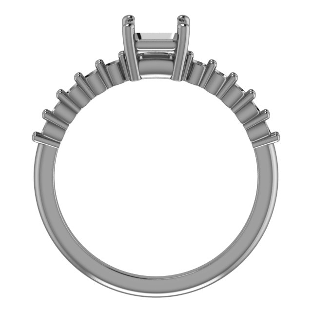 7.4 mm Round Engagement Ring Mounting view 2