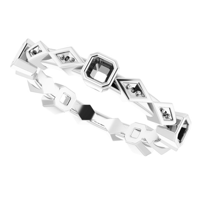 5x3 mm Emerald Eternity Band Mounting view 5