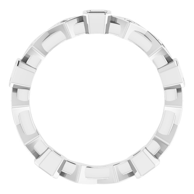 5x3 mm Emerald Eternity Band Mounting view 2