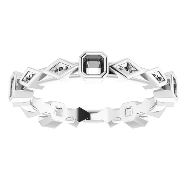 5x3 mm Emerald Eternity Band Mounting view 3