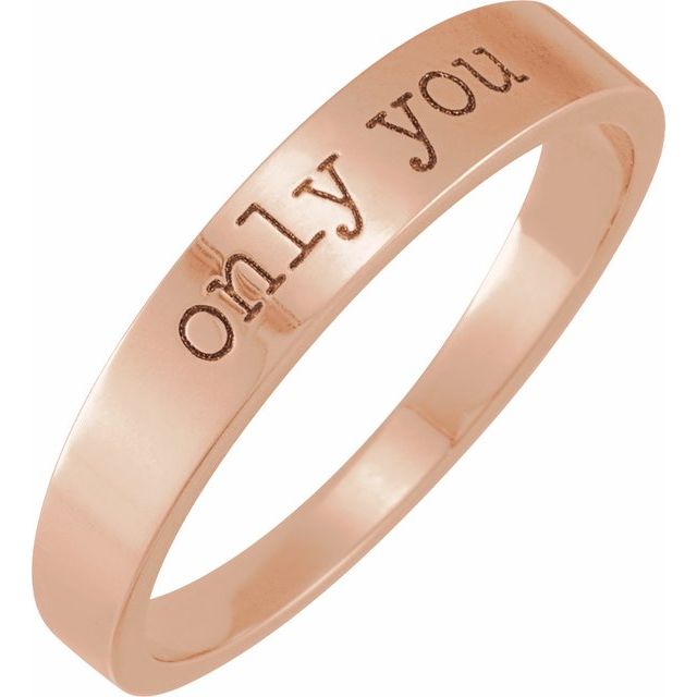 14K Rose Only You Stackable Ring