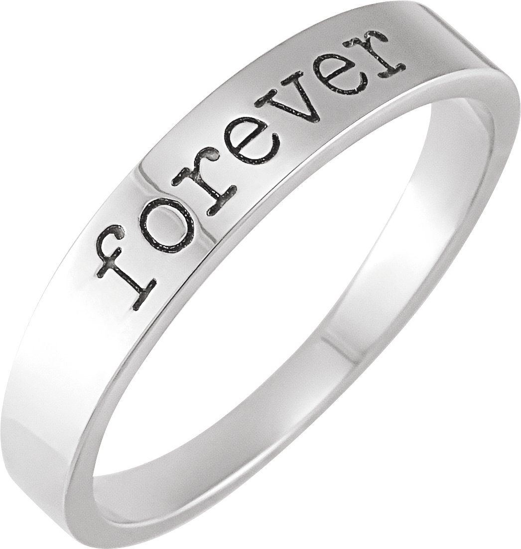 14K White Forever Stackable Ring Size 4 Ref 18885591