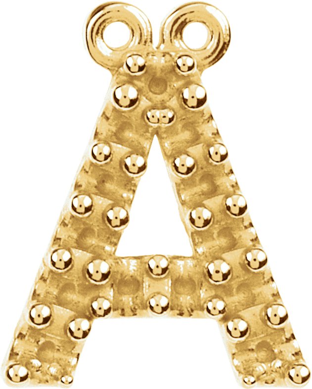 Accented Block Initial Necklace Center